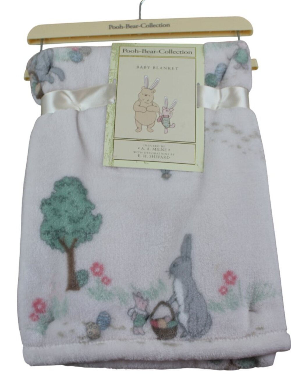 Winnie the Pooh Bear Collection Easter Egg Baby Blanket Fleece Girls Soft NWT